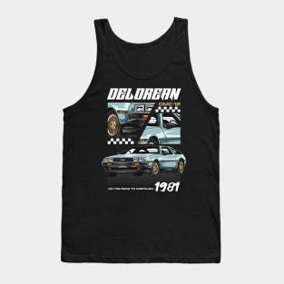 80s Retro Delorean Car Tank Top